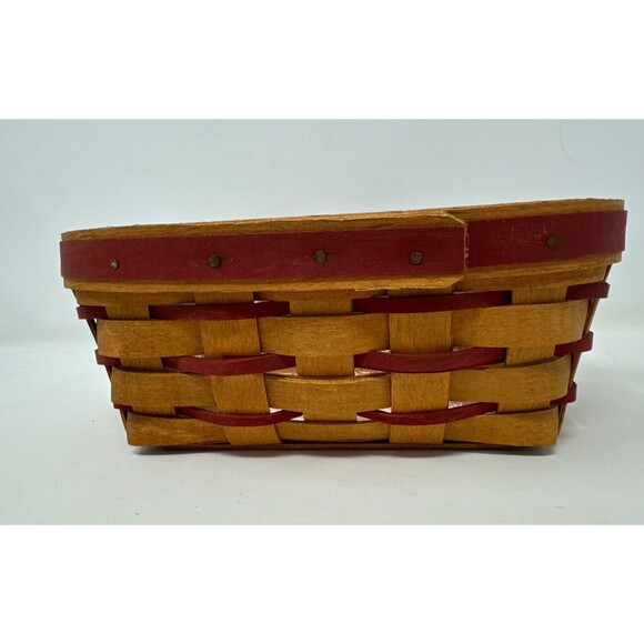 Longaberger 1994 Sweetheart Be Mine Basket, Liner, Protector Combo 18601 - Picture 9 of 12